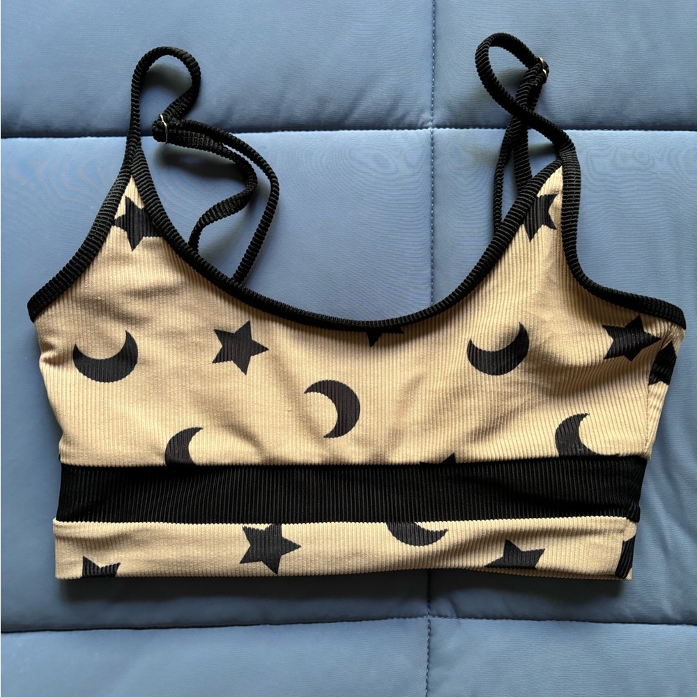Beach Riot Moon and Star Print Bikini Top
